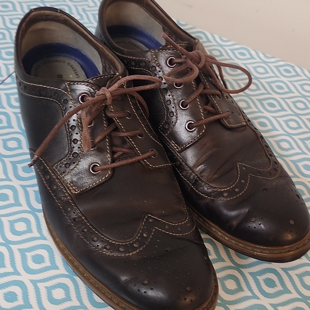 Bostonian lace up causal dress men's shoes career work leather  size 9